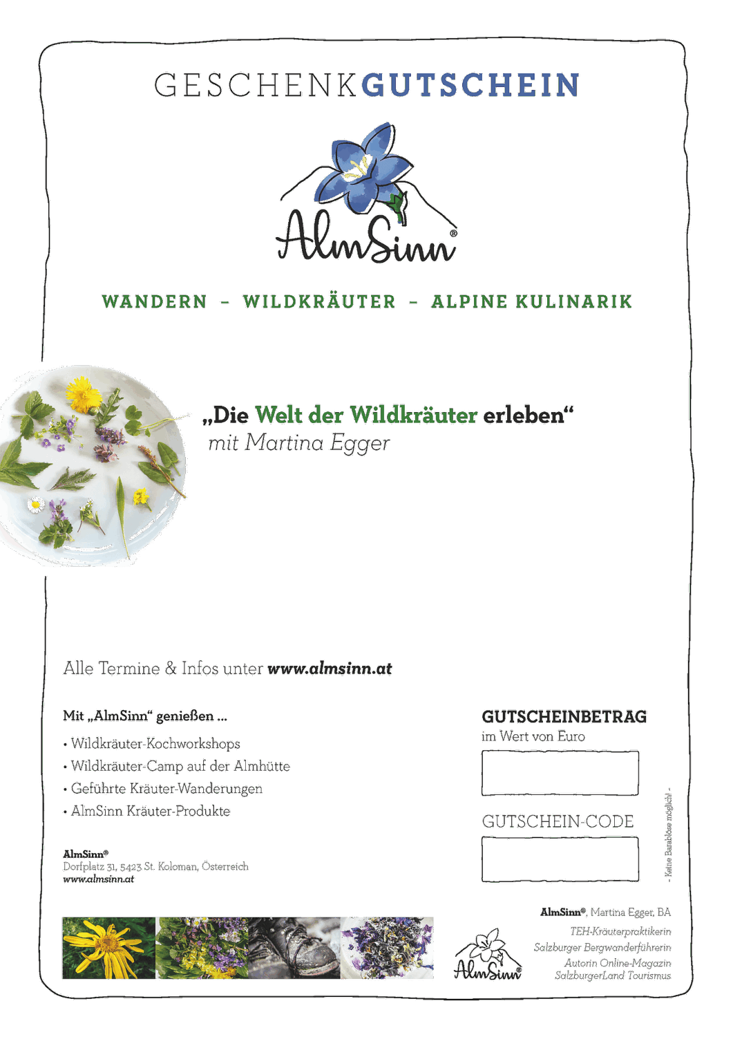 AlmSinn-Gutschein für Kurzentschlossene (PDF zum Download)